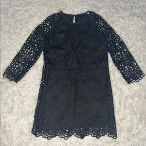 Zara Black Sheath Dress with Raglan Sleeves